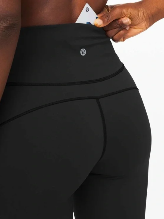 Lululemon In Movement Tight 25” Everlux Black Leggings Size 8 Ankle Length - Picture 2 of 16
